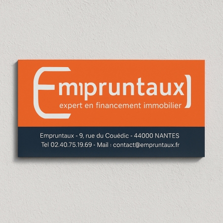 Plaque enseigne magasin en dibond - plaque professionnelle pas cher