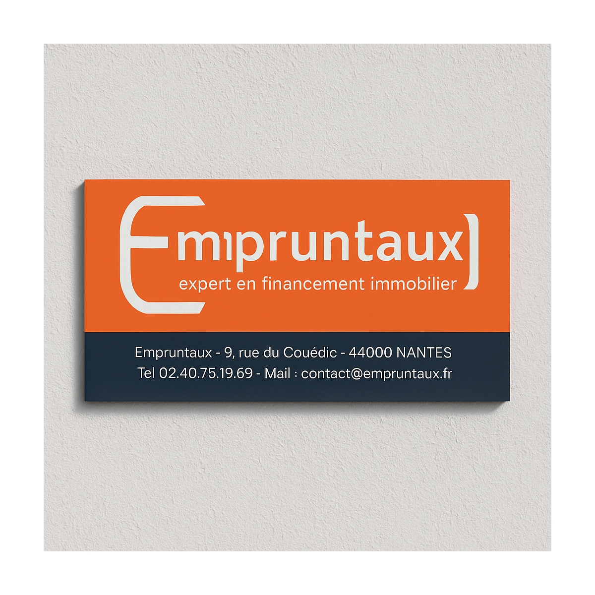 Plaque enseigne magasin en dibond - plaque professionnelle pas cher