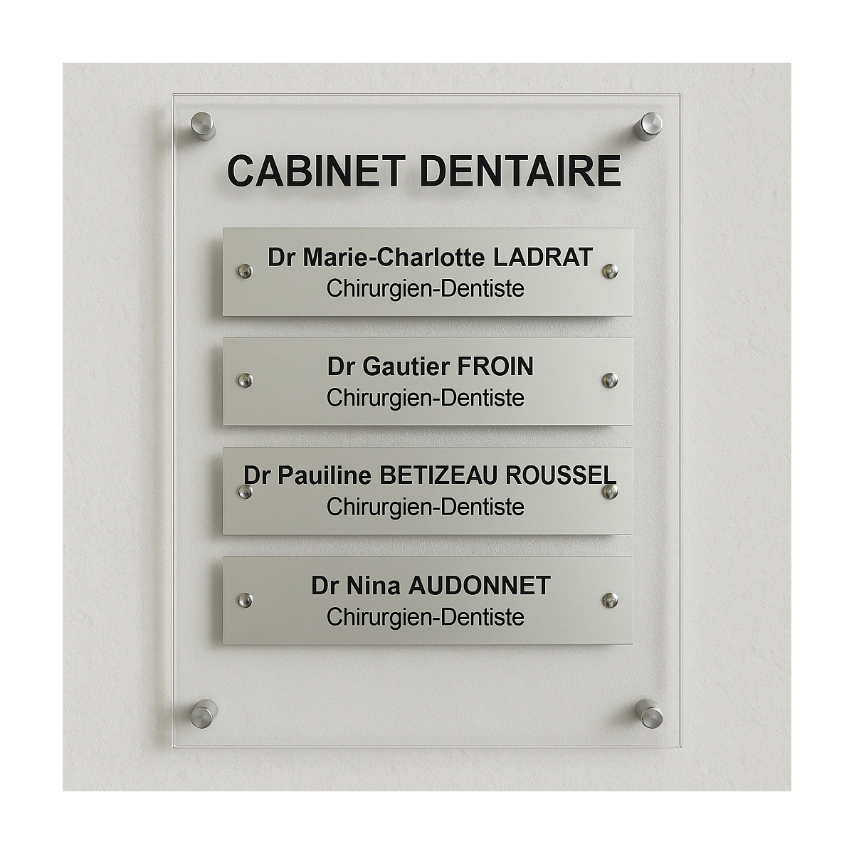 Mulptiplaques pour cabinet médical / bureaux | Plaque Personnalisée