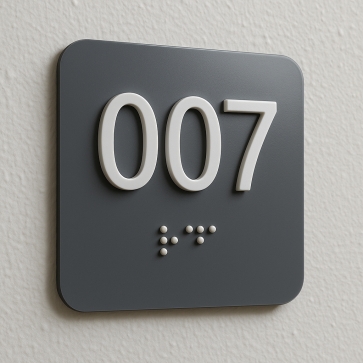 Plaque pro - relief et braille - Signalétique mal voyant - sur devis