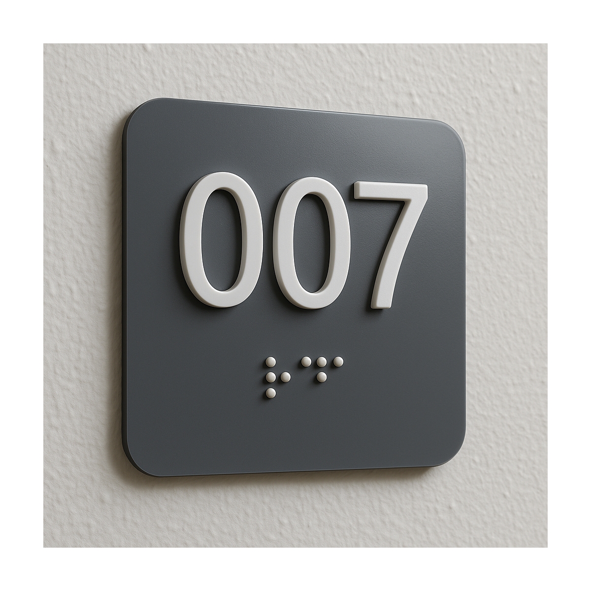 Plaque pro - relief et braille - Signalétique mal voyant - sur devis