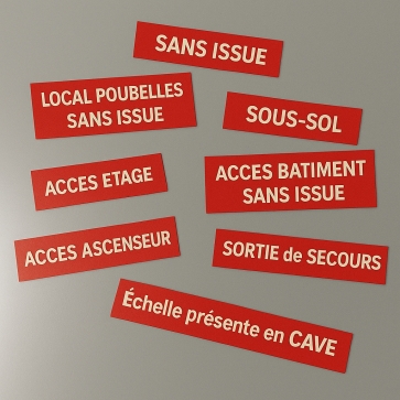 Plaque gravée en plastique acrylique - Petit format carré rectangle