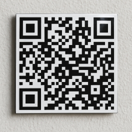 Petite plaque - format carré - impression QR code - Support à flasher