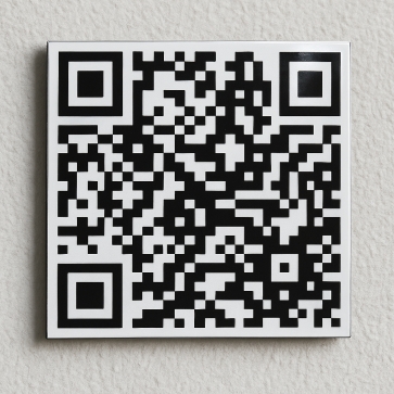 Plaque en dibond carré pour QR Code | Plaque Personnalisée