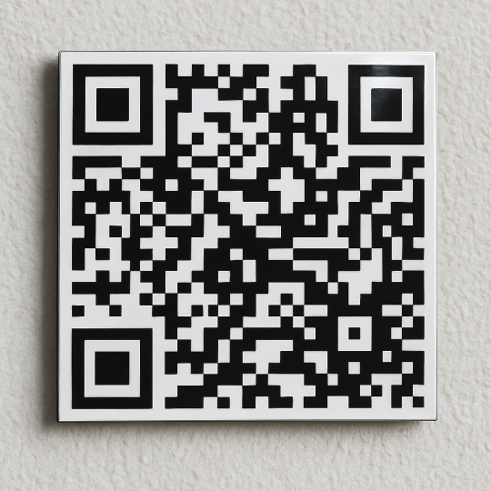Petite plaque - format carré - impression QR code - Support à flasher