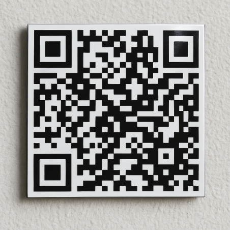 Plaque en dibond carré pour QR Code | Plaque Personnalisée