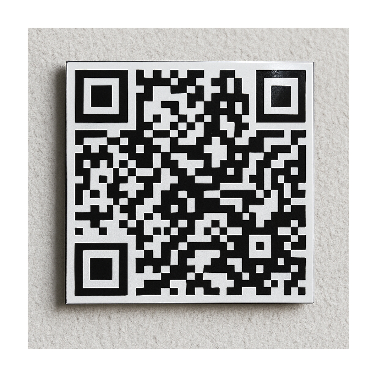 Petite plaque - format carré - impression QR code - Support à flasher