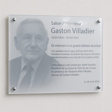 Plaque commémorative en plexiglas sur mesure | Plaque Personnalisée