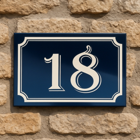 Numéro de voirie en aluminium format standard 10x15 cm - Personnalisé