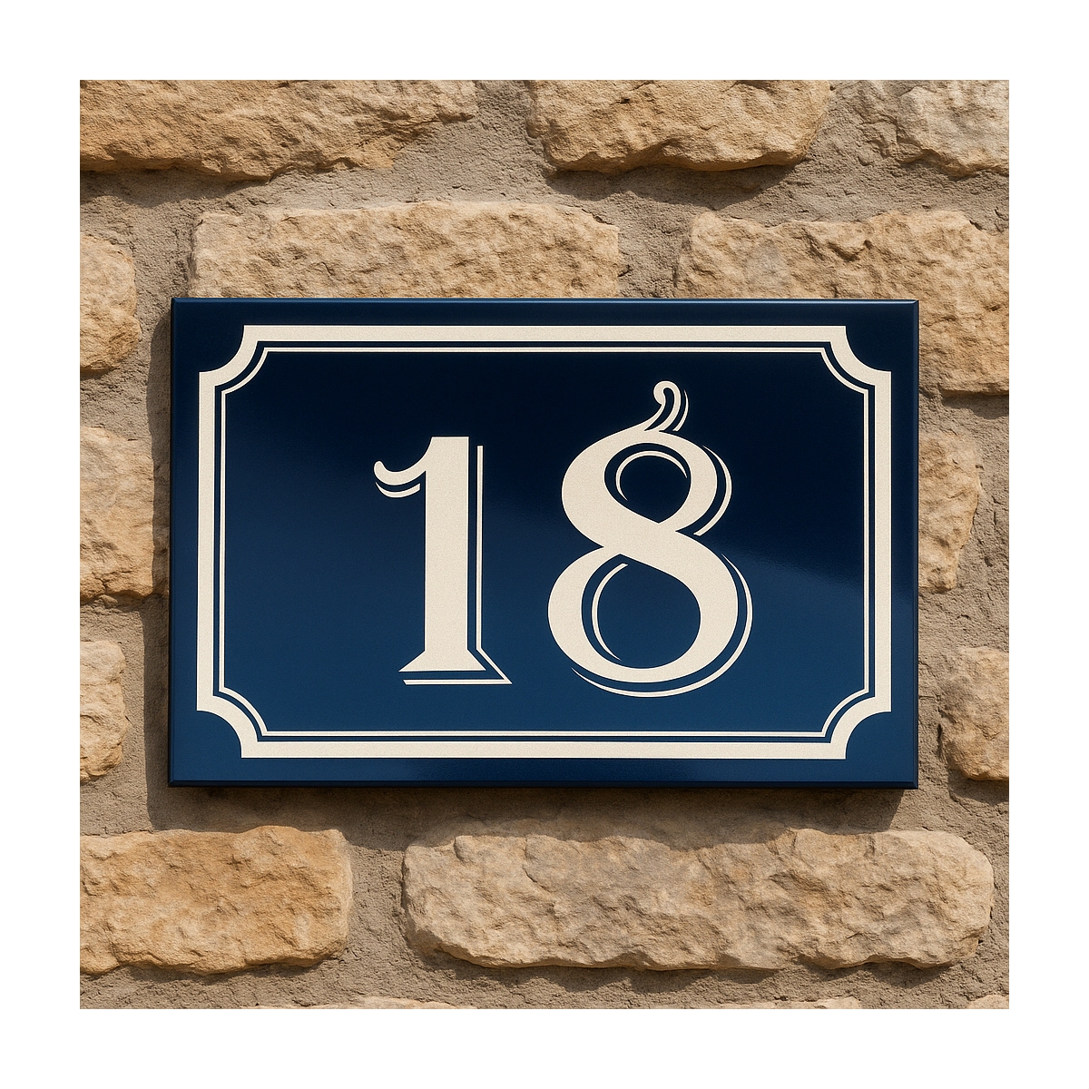 Numéro de voirie en aluminium format standard 10x15 cm - Personnalisé