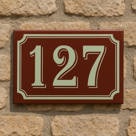 Numéro de porte ou de rue en plexiglass - Plaque Maison pas cher