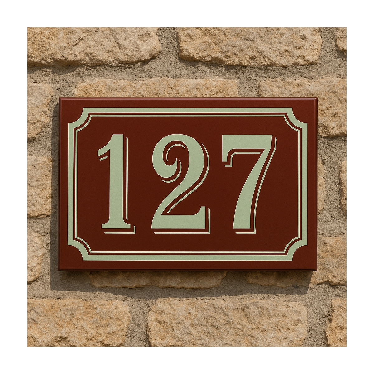 Numéro de porte ou de rue en plexiglass - Plaque Maison pas cher