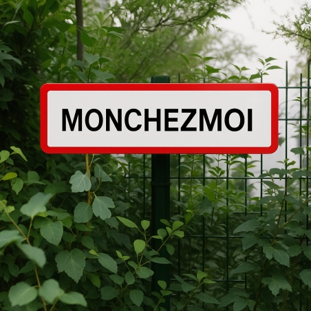Pancarte de signalisation routière : avec texte personnalisé  en métal