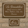 Lot plaque émaillée + numéro assorti Liseret Lot plaque émaillée + numéro assorti Liseret