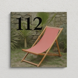 Numéro de rue original avec phot personnalisée pour maison - extérieur