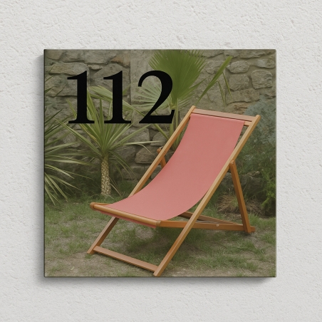 Numéro de rue original avec phot personnalisée pour maison - extérieur