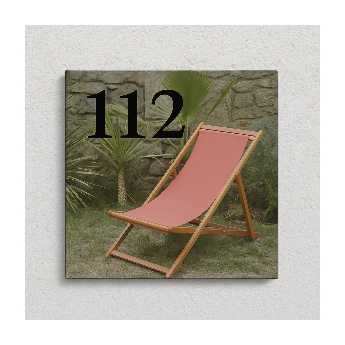 Numéro de rue original avec phot personnalisée pour maison - extérieur