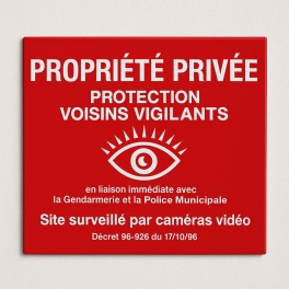 Propriété privée - Pancarte vigilence - Surveillance par caméra vidéo