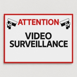 Panneau vidéo surveillance avec pictogramme - support pvc imprimé HD