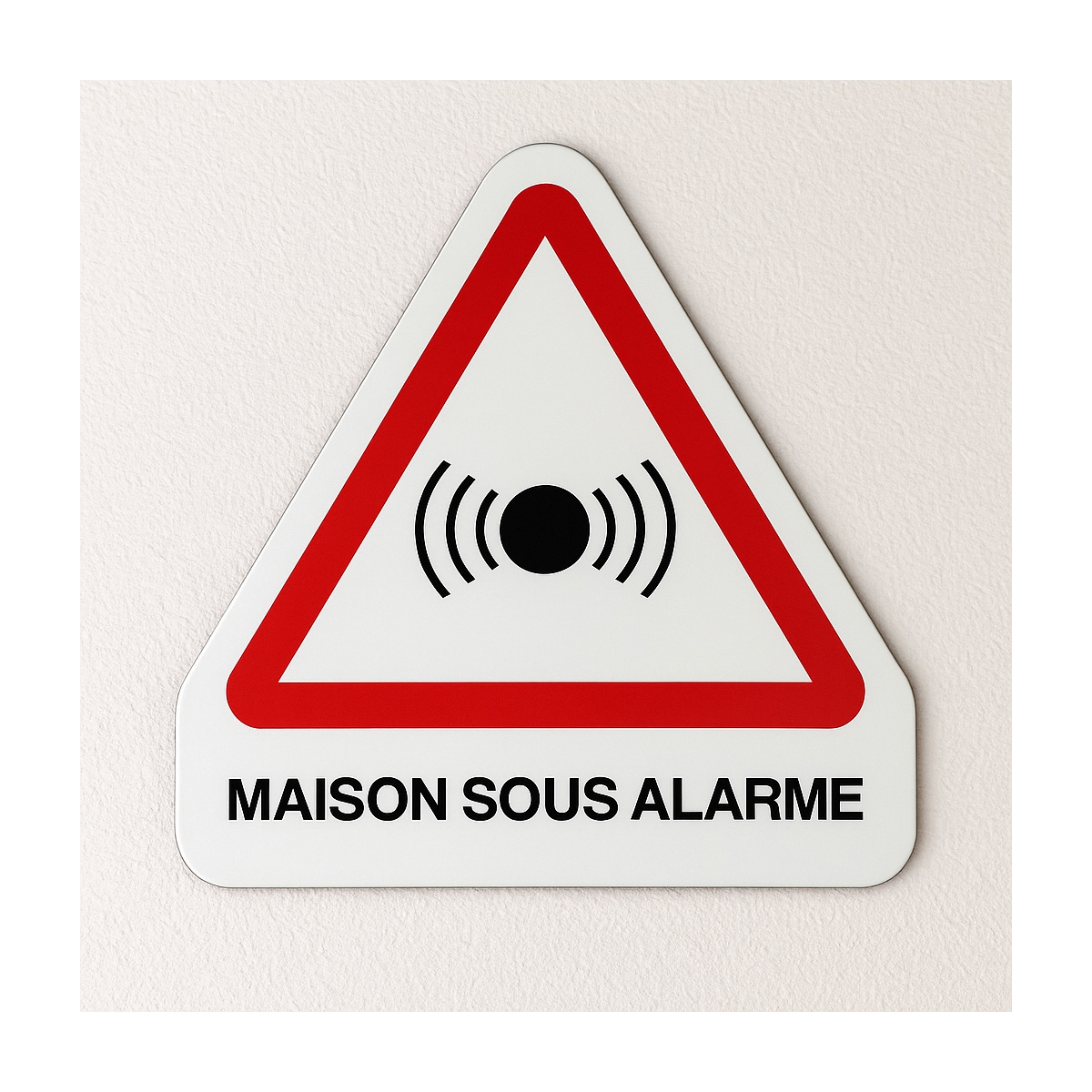 Panneau "Maison sous alarme" triangle | Plaque Personnalisée