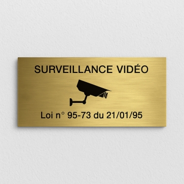 Panneau alarme en métal doré ou argent - support aluminium ou acier