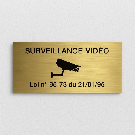 Panneau alarme en métal doré ou argent - support aluminium ou acier