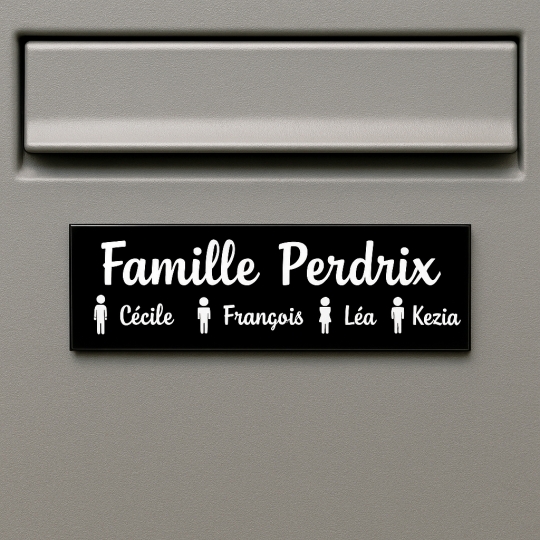 Plaque boîte aux lettres personnalisée | Plaque Personnalisée