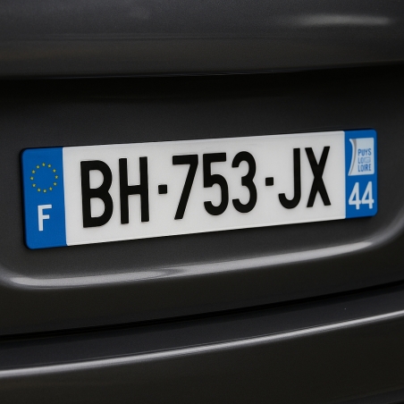 Plaque Immatriculation personnalisée - Homologuée - Plexiglass - Auto