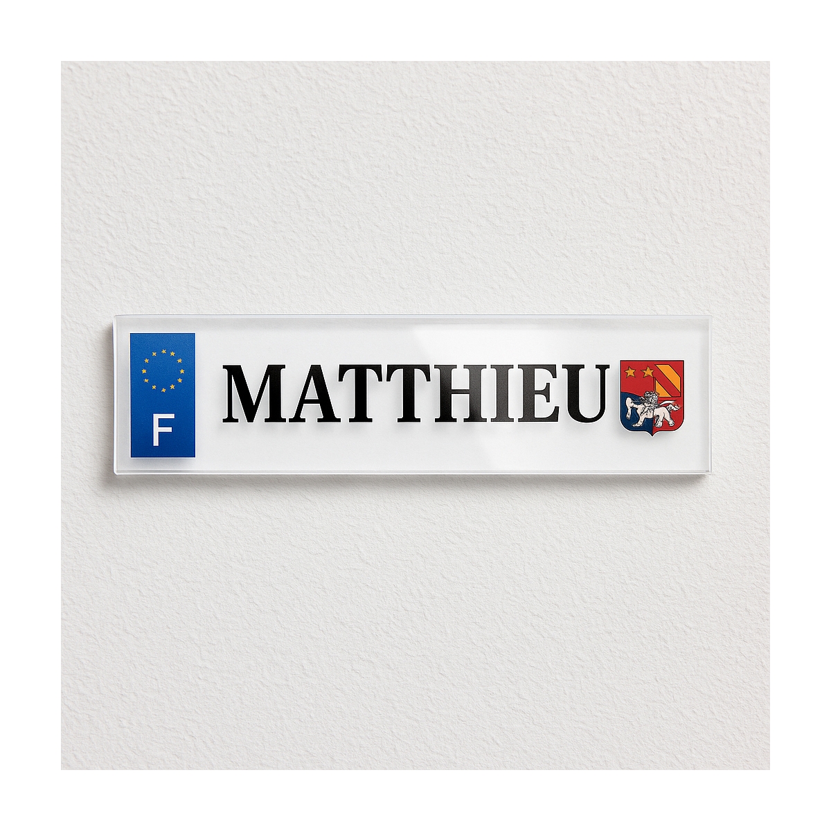 Plaque minéralogique originale avec blason | Plaque Personnalisée