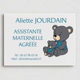 Plaque professionnelle pas cher pour Nourrice et Assistante Maternelle