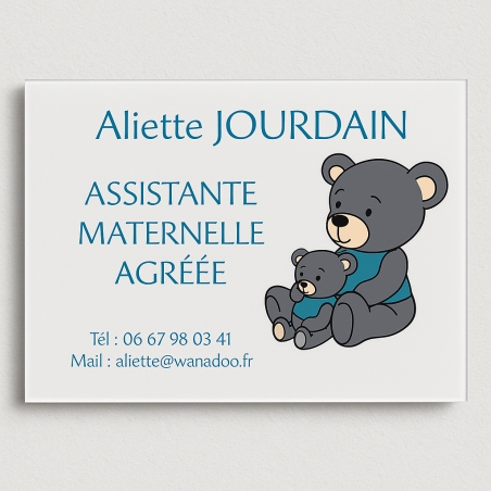 Plaque ourson pour nourrice / ass mat à personnaliser | Plaque Perso