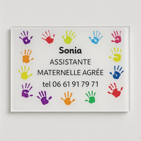 Pancarte profesionnelle pour ASMAT - Nourrice - Modèle original