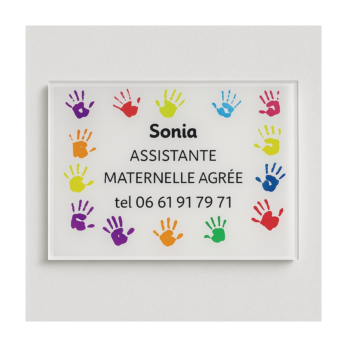 Pancarte profesionnelle pour ASMAT - Nourrice | Plaque Personnalisée Pancarte profesionnelle pour ASMAT - Nourrice | Plaque Personnalisée