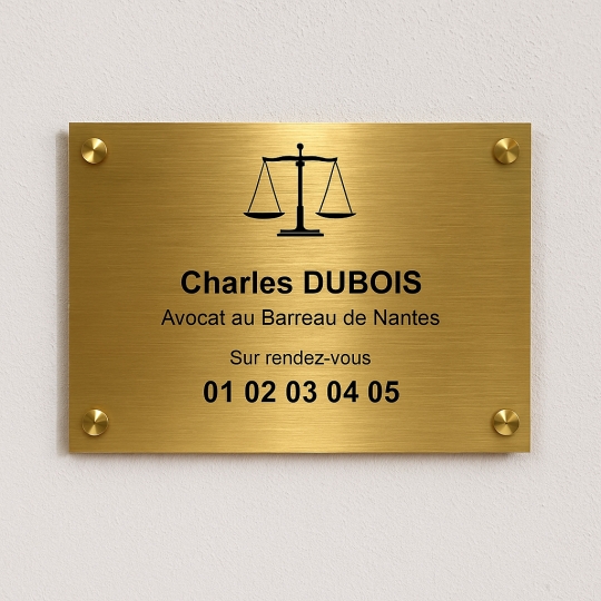 Plaque en laiton ou aluminium Achat d'une plaque pour avocat en ligne Plaque en laiton ou aluminium Achat d'une plaque pour avocat en ligne