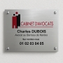 Plaque pro pour Avocats - Impression logo couleur HD - Plexiglass