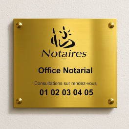 Plaque notaire à personnaliser | Plaque Personnalisée
