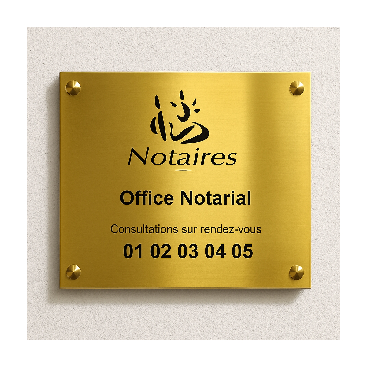 Plaque notaire à personnaliser | Plaque Personnalisée