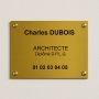Plaque gravée pour Cabinet d'Architecture - Laiton - Plexi - Aluminium Plaque gravée pour Cabinet d'Architecture - Laiton - Plexi - Aluminium