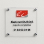 Achat Plaque pour cabinet expert comptable  Logo Couleur sur plexiglass