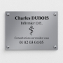 support gravée pour cabinet infirmier  avec Picto Plaque personnalisée