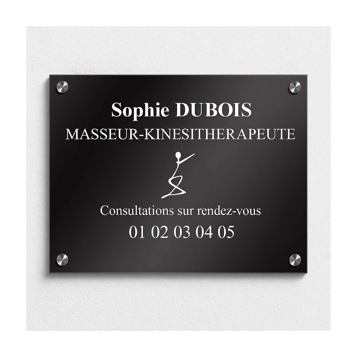 Plaque pour kinésithérapeute profesionnel | Plaque Personnalisée