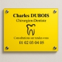 Plaque professionnelle pour cabinet dentaire - Gravure laser - 30x20cm