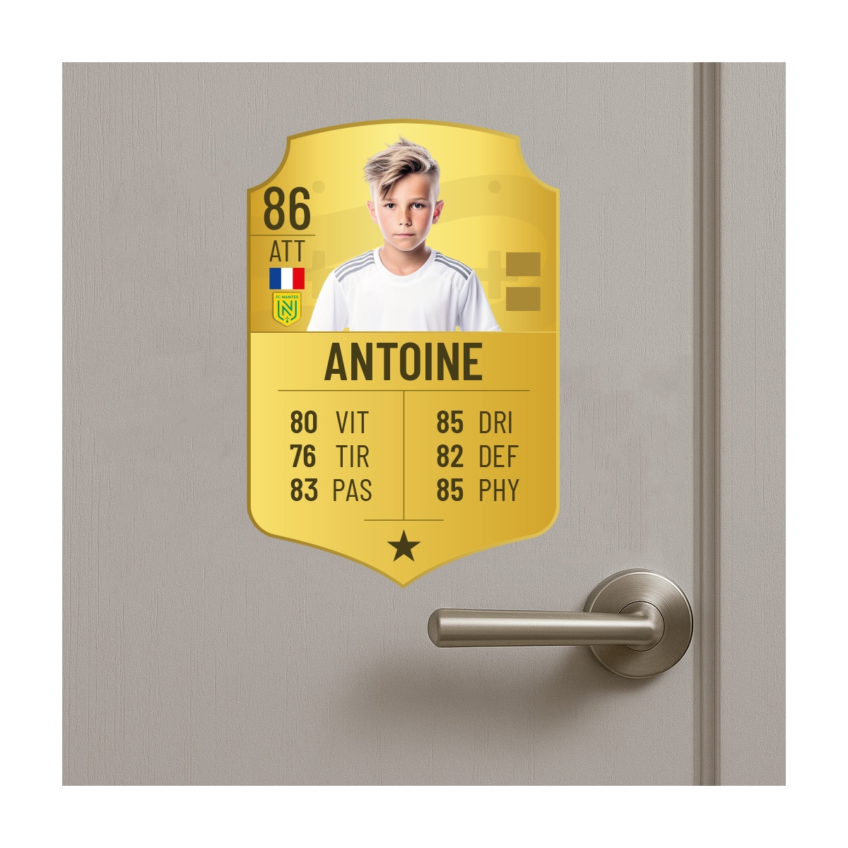 Plaque carte joueur / joueuse de foot | Plaque Personnalisée Plaque carte joueur / joueuse de foot | Plaque Personnalisée