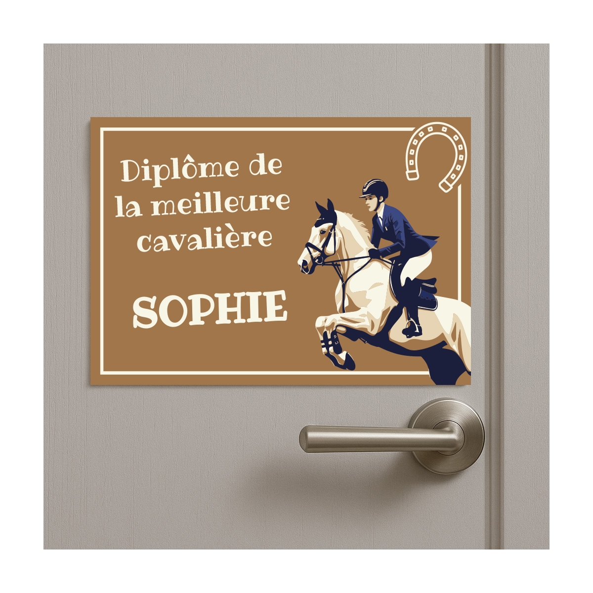 Plaque Diplôme Equitation personnalisable | Plaque Personnalisée Plaque Diplôme Equitation personnalisable | Plaque Personnalisée