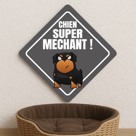 Attention au chien Méchant - Pancarte dissuasive en vente en ligne