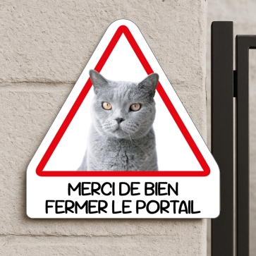 Plaque de portail chat à personnaliser | Plaque Personnalisée