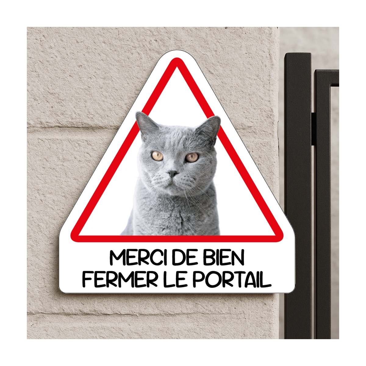 Plaque de portail chat à personnaliser | Plaque Personnalisée