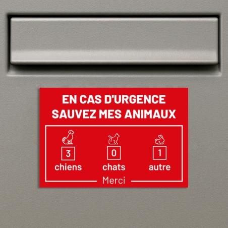 Plaque sauvetage animaux | Plaque Personnalisée