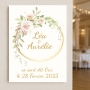 Plaque mariage avec des fleurs | Plaque Personnalisée