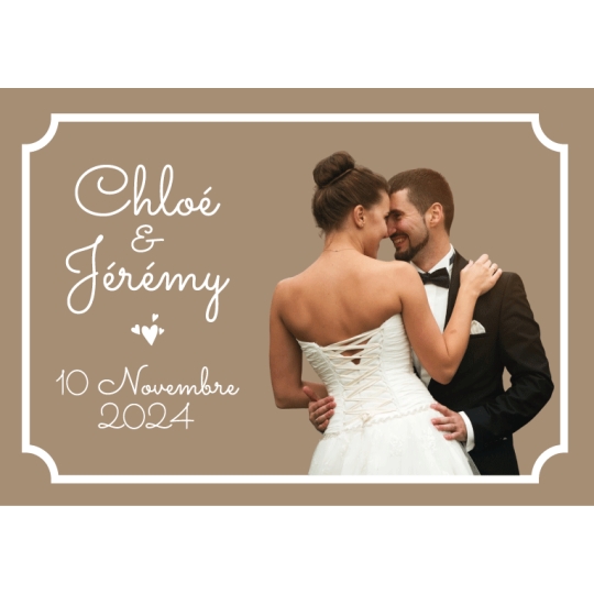 Plaque de rue décor de Mariage à personnaliser | Plaque Personnalisée